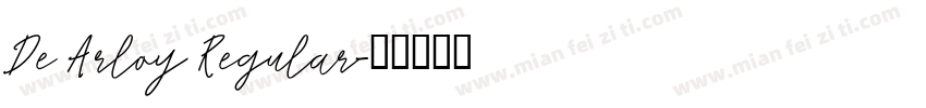 De Arloy Regular字体转换
